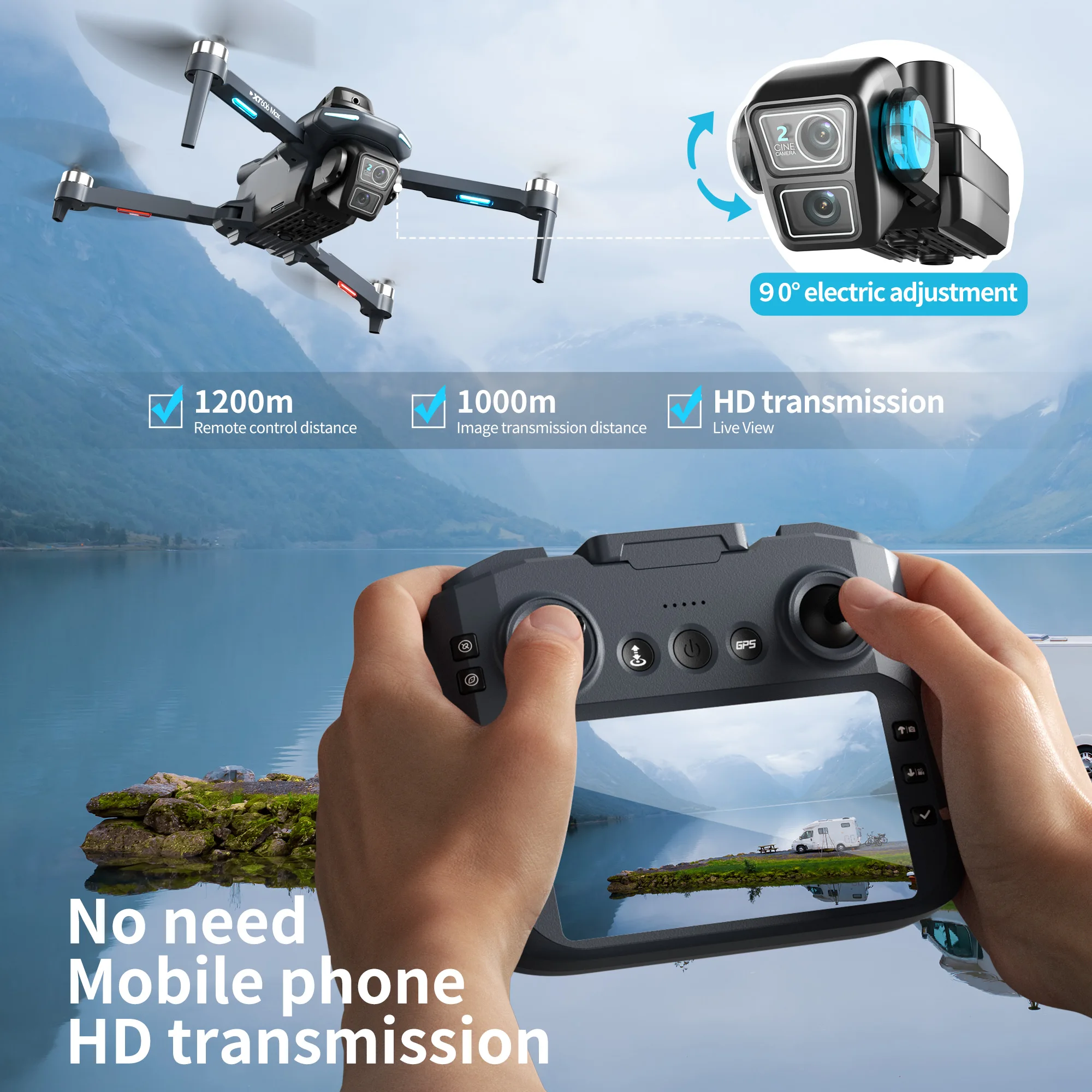 Оригинальный дрон XT606 MAX GP – обзор и цена Drone Multispectral